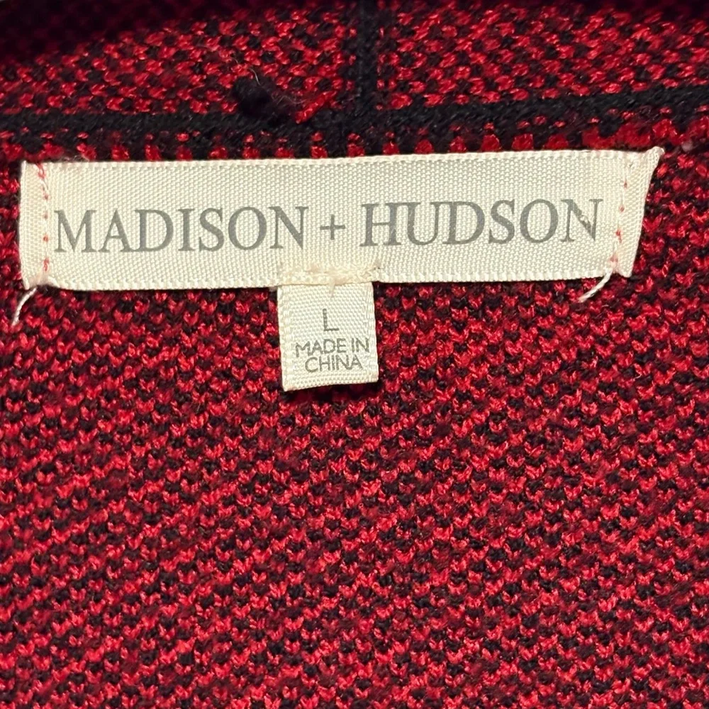 MADISON + HUDSON Open Plaid Cardigan